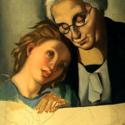 The Grandmother" – Tamara de Lempicka 1953 Art Deco Oil Portrait on Canvas