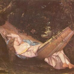Unique 'The Hammock' (La Reve) Inspired Oil Painting by Dafen Village Artists - Ideal for Those Searching for Authentic Romantic Portraits with a Dreamy Vibe