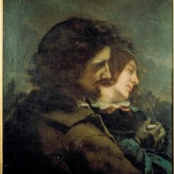 Exquisite Dafen Village Replica of Gustave Courbet's 'The Happy Lovers' (Les Amants dans la campagne) - Ideal for Romanticism Art Aficionados and Portrait Enthusiasts