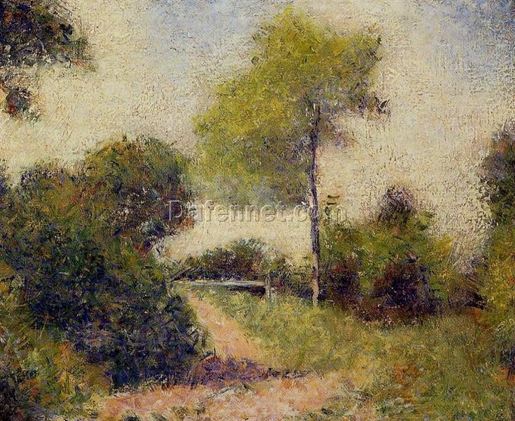 High-Resolution Print Inspired by Georges Seurat’s ‘The Hedge (also known as The Clearing)’ – An Affordable Way to Adorn Your Space with Impressionist Landscape Art from Dafen Village