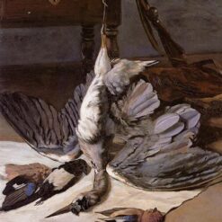 Custom - Sized Impressionist Still Life 'The Heron' Inspired by Frederic Bazille's 1867 Masterpiece, Handmade in Dafen Village