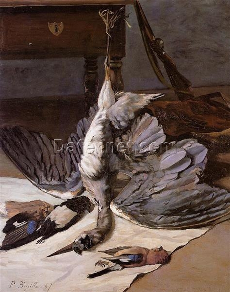 Custom – Sized Impressionist Still Life ‘The Heron’ Inspired by Frederic Bazille’s 1867 Masterpiece, Handmade in Dafen Village