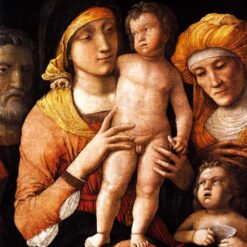 Authentic - Style Oil Painting of "The Holy Family with St. Elizabeth and St. John the Baptist" Inspired by Mantegna - Dafen Village's Exclusive Creation