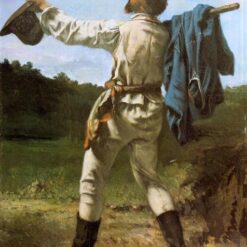 Enthralling c.1854 Gustave Courbet 'The Homecoming' Realist Oil on Canvas Genre Painting - Inspired by a Private Collection Treasure