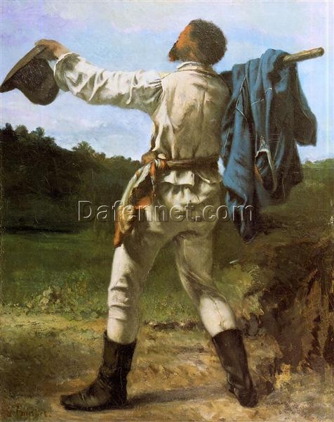 Enthralling c.1854 Gustave Courbet ‘The Homecoming’ Realist Oil on Canvas Genre Painting – Inspired by a Private Collection Treasure