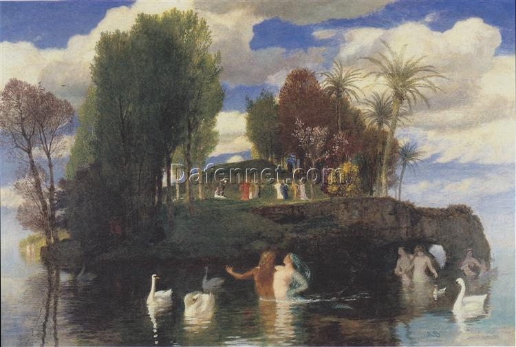 Symbolic Wall Art INSPIRED BY Böcklin’s The Island of Life, 1888 Creation
