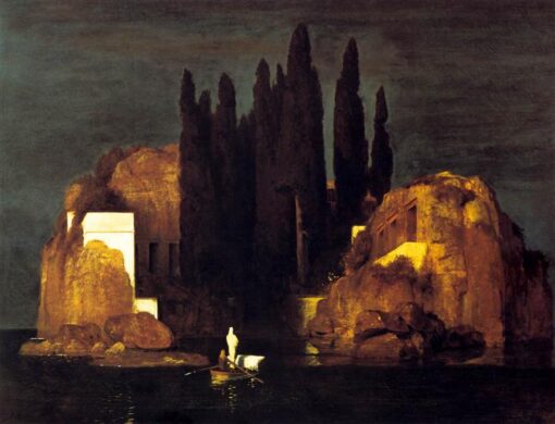 Böcklin-Inspired “The Isle of the Dead” Oil Painting – Symbolist Masterpiece for Classic Home & Office Wall Art | DaFen Village Studio