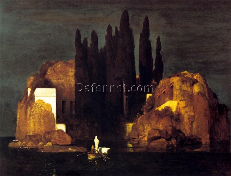 Böcklin-Inspired “The Isle of the Dead” Oil Painting – Symbolist Masterpiece for Classic Home & Office Wall Art | DaFen Village Studio