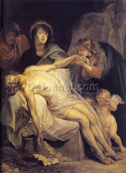 Dafen Village Hand-Painted “The Lamentation” INSPIRED BY Anthony van Dyck’s 1618 – 1620 Baroque Religious Masterpiece for Art Lovers