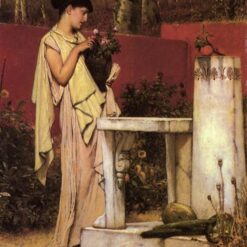 Custom-Made Oil Portrait Inspired by Sir Lawrence Alma-Tadema's 'The Last Roses' (1872) - Tailored to Your Vision by Dafen Village Studios for Discerning Art Collectors