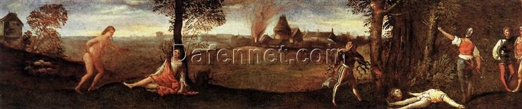 The Legend of Polydorus Inspired by Titian – High Renaissance Mythological Oil Painting from Da Fen Village Studio