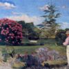Hand - Painted Impressionist Landscape "The Little Gardener" INSPIRED BY Frederic Bazille (c.1866 - c.1867) - Skillfully Executed by Dafen Village Artisans