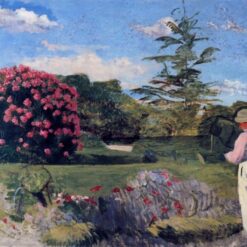 Hand - Painted Impressionist Landscape "The Little Gardener" INSPIRED BY Frederic Bazille (c.1866 - c.1867) - Skillfully Executed by Dafen Village Artisans