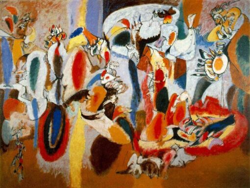 Authentic Arshile Gorky 1944 ‘The Liver is the Cock’s Comb’ Abstract Expressionism Masterpiece – A Vivid Exploration of Inner Emotions
