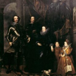 Dafen Village Exquisitely Hand-Painted Replica INSPIRED BY Anthony van Dyck's “The Lomellini Family” (1626 - 1627) Baroque Portrait for Art Lovers and Home Decorators