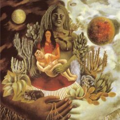Inspired by Frida Kahlo – The Love Embrace of the Universe | Hand-Painted Oil Painting | Mexican Surrealist & Symbolic Art | DaFen Village Studio
