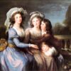 the marquise de pezay and the marquise de roug with her sons alexis and adrien 1787