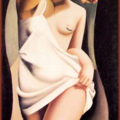 Tamara de Lempicka-Inspired "The Model" – Iconic Art Deco Nude Painting for Luxury Wall Décor & Fine Art Collections | DaFen Village Studio