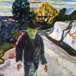 Expressionist 'The Murderer' Inspired Oil Painting Replica - Hand-painted by Dafen Village's Expert Artists for Dramatic Genre Art Displays