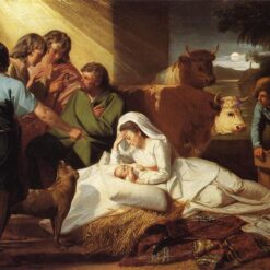 Exquisite Hand-Painted Reproduction of “The Nativity” INSPIRED BY John Singleton Copley’s 1776 - 1777 Neoclassical Religious Masterpiece