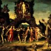 Exquisite Dafen Village Creation: 'The Parnassus: Mars and Venus' Inspired by Andrea Mantegna (1497) - High - Quality High Renaissance Mythological Oil Painting on Canvas