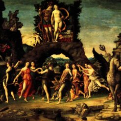 Exquisite Dafen Village Creation: 'The Parnassus: Mars and Venus' Inspired by Andrea Mantegna (1497) - High - Quality High Renaissance Mythological Oil Painting on Canvas