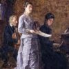 Hand-Painted Replica of Thomas Eakins' "The Pathetic Song" (c.1881) - Evocative Realist Genre Oil Painting on Canvas from Dafen Village, Ideal for Art Lovers and Music Enthusiasts