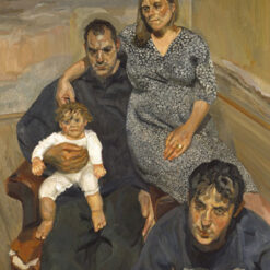 High - Quality Reproduction of Lucian Freud's 'The Pearce Family' (1998) - Expressionist Portrait Canvas from Dafen