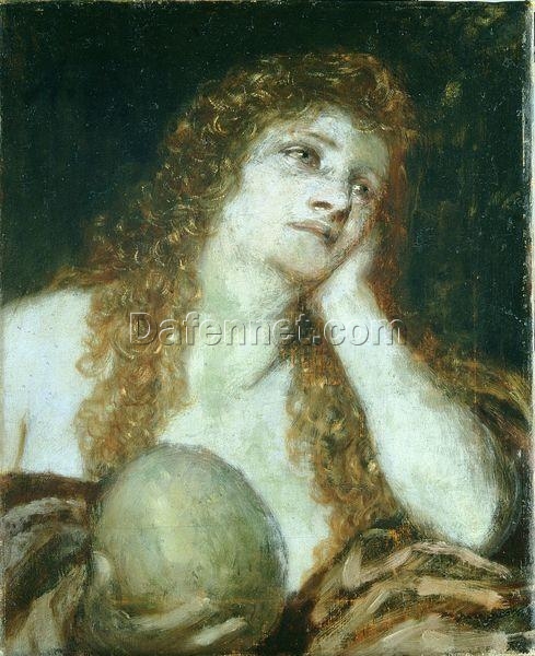 Symbolist Artwork for Wall Decor INSPIRED BY Böcklin’s The Penitent Mary Magdalene