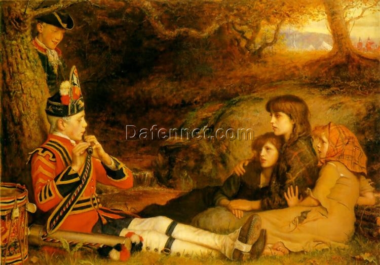 Dafen Village Inspired Reproduction of John Everett Millais’ “The Piper” in Realistic Genre
