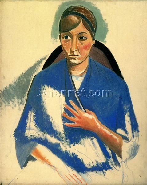 High-Quality Replica of Andre Derain’s 1913 ‘The Portrait of Woman’ – Dafen Village’s Exquisite Expressionist Artwork for Interior Decorators and Art Enthusiasts