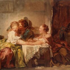 Home - Decorating “The Prize of a Kiss” Inspired 18th - Century Style Oil Artwork by Dafen Village