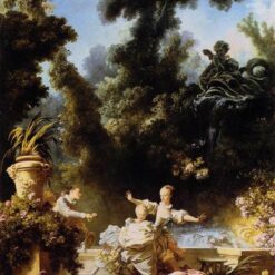 Dafen Village Exquisitely Crafted “The Progress of Love: The Pursuit” Inspired Rococo Genre Oil Canvas for Art Aficionados