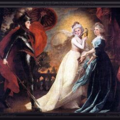 Large-Scale Hand-Painted Reproduction of “The Red Cross Knight” INSPIRED BY John Singleton Copley’s 1793 Romantic Literary Painting at National Gallery of Art