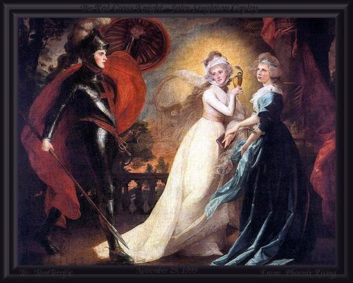 Large-Scale Hand-Painted Reproduction of “The Red Cross Knight” INSPIRED BY John Singleton Copley’s 1793 Romantic Literary Painting at National Gallery of Art