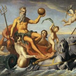 Dafen Village Hand-Painted Oil Canvas: The Return of Neptune INSPIRED BY John Singleton Copley’s c.1754 Neoclassical Mythological Masterpiece