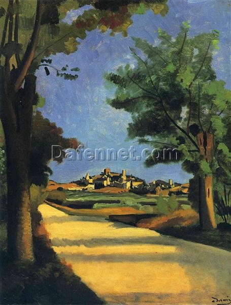 High – Quality Reproduction of Andre Derain’s 1932 Post – Impressionist Landscape ‘The Road’, Exclusive from Dafen Village’s Premier Studios
