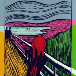 High-Quality Reproduction Oil Painting of Andy Warhol's 1984 'The Scream (after Munch)' Pop Art Figurative Work - A Must-Have for Interior Designers and Pop Art Collectors from Dafen Village