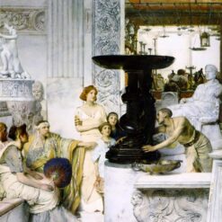 The Sculpture Gallery" Inspired Handmade Oil Painting on Canvas - Replica of Sir Lawrence Alma - Tadema's 1874 Romanticism Masterpiece from Dafen Village