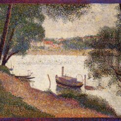 Exquisitely Hand-Painted Oil on Canvas Replica of Georges Seurat's 'The Seine at La Grande Jatte in the Spring' - A Captivating Neo-Impressionist and Pointillist Landscape by Dafen Village Artists for Art Aficionados and Nature Lovers