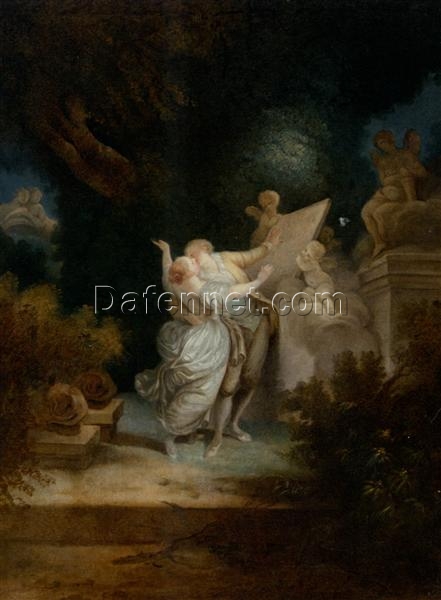 Dafen Village’s Exquisitely Crafted “The Sermon of Love” Inspired Rococo Genre Oil Painting for Art Connoisseurs