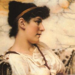 Custom - made Oil Painting of 'The Siesta' in the Vein of John William Godward's 1895 Neoclassical Style, Created in Dafen Village for Home Decor Enthusiasts Looking for a Peaceful Neoclassical Accent for Their Reading Nooks