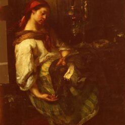 Hand - Painted Realist Genre Painting "The Sleeping Seamstress" INSPIRED BY Jean - Francois Millet - Exquisitely Crafted by Dafen Village Artisans