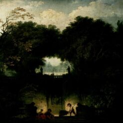 Dafen Village Hand-Painted “The Small Park” Inspired Rococo Landscape Oil Canvas for Home Decor Aficionados