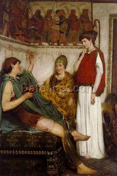 Customizable Oil Painting on Canvas INSPIRED BY Alma-Tadema’s “The Soldier of Marathon” – Handmade in Dafen Village