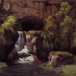 Gustave Courbet's Timeless 'The Source of the Lison' - 1866 Realist Landscape Oil Painting on Canvas, Inspired by Private Collection's Treasure