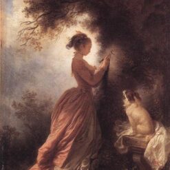 Dafen Village Handcrafted “The Souvenir” Inspired Rococo Genre Oil Canvas for Art Aficionados' Home Decor