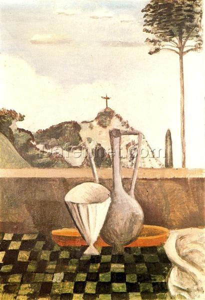 1912 Andre Derain ‘The Still life in front of cross on top of the mountain’ in the Style of Expressionism – Handmade Oil Painting from Dafen Village for Discerning Art Collectors