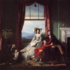 Large-Scale Hand-Painted Reproduction of “The Sitwell Family” INSPIRED BY John Singleton Copley’s 1786 Neoclassical Portrait Masterpiece