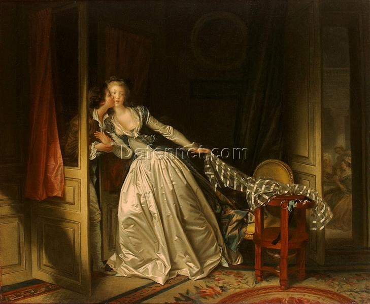 Collector’s Treasure: Dafen Village’s “The Stolen Kiss” Inspired Rococo Genre Oil Painting